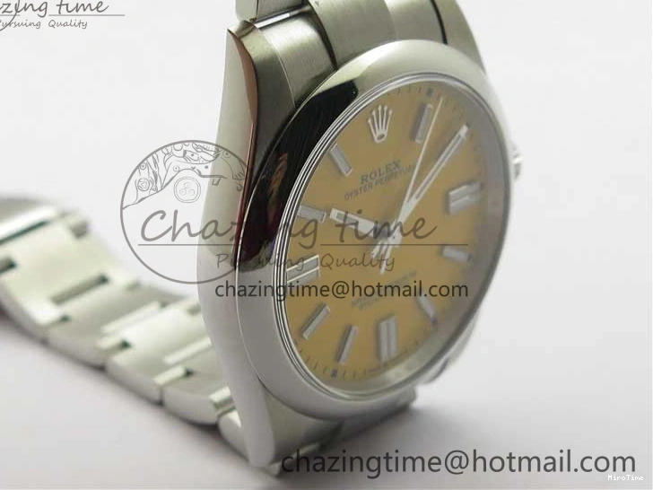 MiroTime 0424 Original Oyster Perpetual 41mm 124300 ROF 1:1 Best Edition 904L Steel Yellow Dial on SS Bracelet A 2667